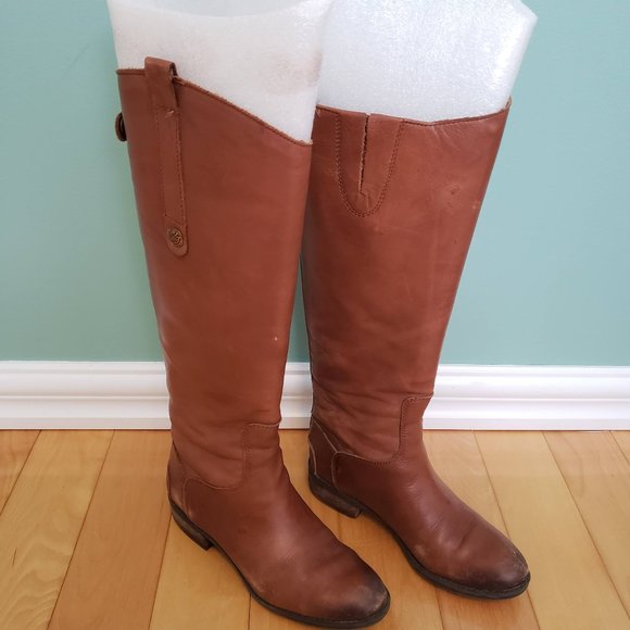Sam Edelman S5 Penny Whiskey Leather Riding Boots - Picture 11 of 11